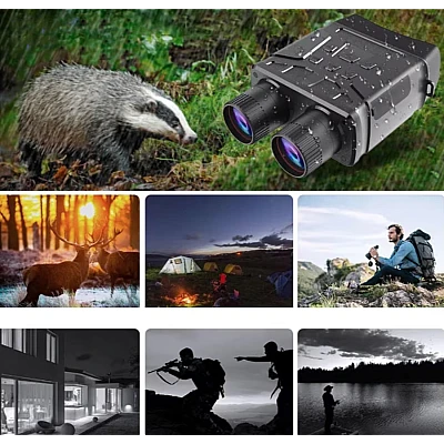 Binoclu profesional QNV01 cu vedere nocturna IR HD negru Binoclu profesional QNV01 cu vedere nocturna IR HD negru