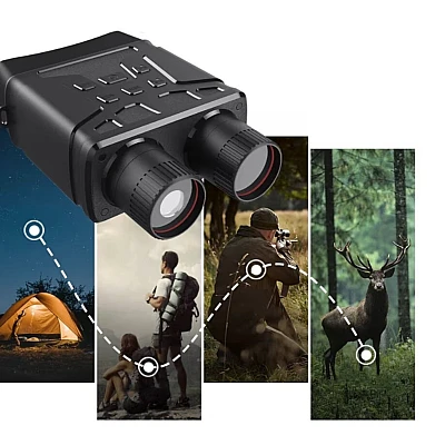Binoclu profesional QNV01 cu vedere nocturna IR HD negru Binoclu profesional QNV01 cu vedere nocturna IR HD negru