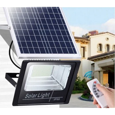 Kit Proiector Led cu panou solar 200W si telecomanda 571 LED Kit Proiector Led cu panou solar 200W si telecomanda 571 LED