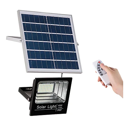 Kit Proiector Led cu panou solar 200W si telecomanda 571 LED Kit Proiector Led cu panou solar 200W si telecomanda 571 LED