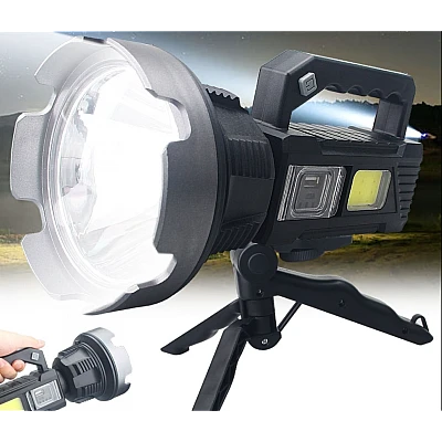 Lanterna de mana cu LED TD 999 de 50W cu 8000 lumeni acumulator integrat lumina laterala COB Lanterna de mana cu LED TD 999 de 50W cu 8000 lumeni acumulator integrat lumina laterala COB