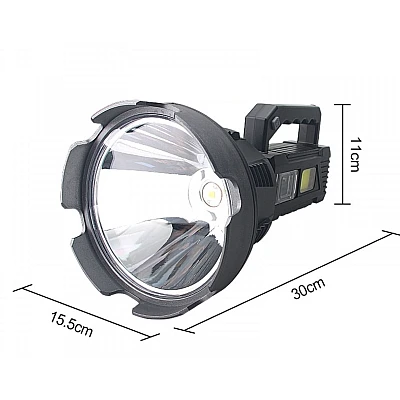 Lanterna de mana cu LED TD 999 de 50W cu 8000 lumeni acumulator integrat lumina laterala COB Lanterna de mana cu LED TD 999 de 50W cu 8000 lumeni acumulator integrat lumina laterala COB