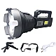 Lanterna de mana cu LED TD 999 de 50W cu 8000 lumeni acumulator integrat lumina laterala COB Lanterna de mana cu LED TD 999 de 50W cu 8000 lumeni acumulator integrat lumina laterala COB