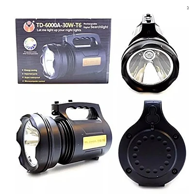 Lanterna Profesionala cu LED TD 6000A T6 de 30 W Acumulator Integrat Negru Lanterna Profesionala cu LED TD 6000A T6 de 30 W Acumulator Integrat Negru