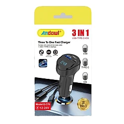 Modulator FM auto cu incarcator tip C Andowl Q C70 Modulator FM auto cu incarcator tip C Andowl Q C70