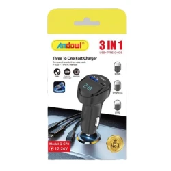 Modulator FM auto cu incarcator tip C Andowl Q C70 Modulator FM auto cu incarcator tip C Andowl Q C70