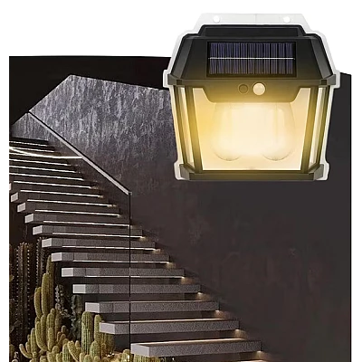 Lampa Solara de Perete Q D1522 Cu 2 becuri LED pentru exterior cu senzor de miscare si lumina Lampa Solara de Perete Q D1522 Cu 2 becuri LED pentru exterior cu senzor de miscare si lumina
