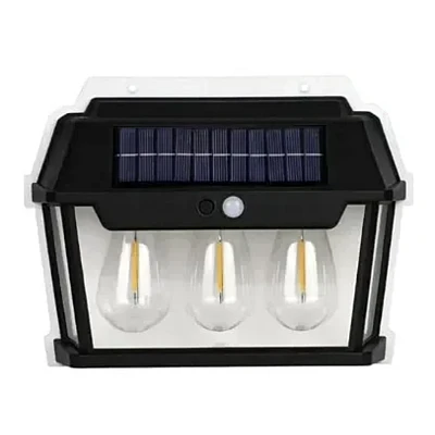 Lampa solara LED de perete cu 3 becuri Senzor de miscare Andowl Q D1640 Lampa solara LED de perete cu 3 becuri Senzor de miscare Andowl Q D1640