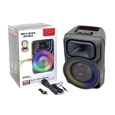 Boxa portabila cu microfon ZQS 8147 de 45W BT/FM/USB/AUX RGB 8 inch Boxa portabila cu microfon ZQS 8147 de 45W BT/FM/USB/AUX RGB 8 inch