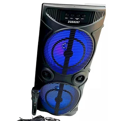 Boxa Bluetooth ZQS 8207 de 2 x 8 inch cu microfon Boxa Bluetooth ZQS 8207 de 2 x 8 inch cu microfon