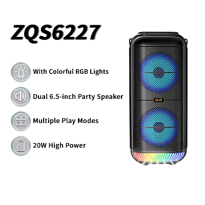Boxa portabila Bluetooth ZQS 8227 de 6 x 2 inch cu microfon Boxa portabila Bluetooth ZQS 8227 de 6 x 2 inch cu microfon