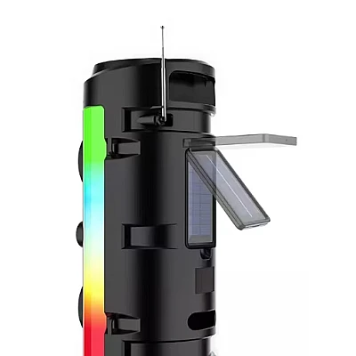 Boxa ZQS 4253 bluetooth cu panou solar si lumina RGB Boxa ZQS 4253 bluetooth cu panou solar si lumina RGB