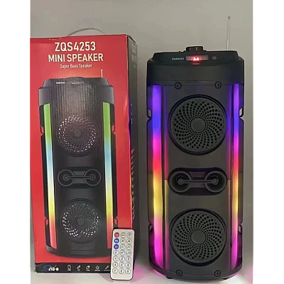 Boxa ZQS 4253 bluetooth cu panou solar si lumina RGB Boxa ZQS 4253 bluetooth cu panou solar si lumina RGB