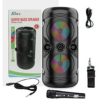 Boxa Portabila ZQS 4259 Microfon Bluetooth Mp3 Digital Player 2 Difuzoare Led RGB Boxa Portabila ZQS 4259 Microfon Bluetooth Mp3 Digital Player 2 Difuzoare Led RGB