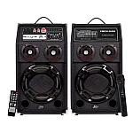 Set Boxe Profesionale KTA 284 cu Microfon Wireless Telecomanda si joc de lumini