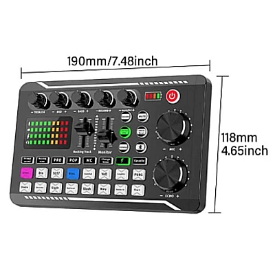 Placa de Sunet Live Q SK7 cu Mixer Audio Podcast si Schimbator de Voce Placa de Sunet Live Q SK7 cu Mixer Audio Podcast si Schimbator de Voce