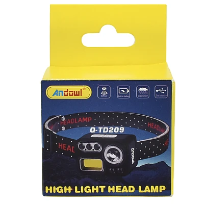 Lanterna de cap Q TD209 alimentare USB Lanterna de cap Q TD209 alimentare USB