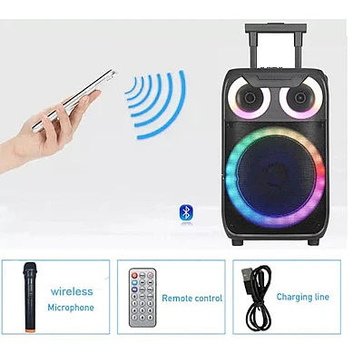 Boxa portabila troliu Andowl Q YX8000 iluminare RGB telecomanda microfon Boxa portabila troliu Andowl Q YX8000 iluminare RGB telecomanda microfon