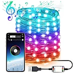 Instalatie decorativa RGB Cu Control Bluetooth Prin Aplicatie 5 metri Luminozitate Reglabila USB Multicolor