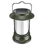 UB Lampa Solara Retro Camping LY17 Verde cu Maner Reincarcabila