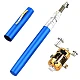 Lanseta telescopica de buzunar (21 cm) din aluminiu cu mulineta Lanseta telescopica de buzunar (21 cm) din aluminiu cu mulineta