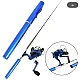Lanseta telescopica de buzunar (21 cm) din aluminiu cu mulineta Lanseta telescopica de buzunar (21 cm) din aluminiu cu mulineta