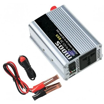 Invertor auto putere 500W de 12 / 220V de tensiune Invertor auto putere 500W de 12 / 220V de tensiune