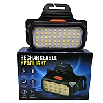 Lanterna de Cap 5225 cu 6 Moduri de iluminare reincarcabila prin USB Rectangulara