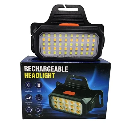 Lanterna de Cap 5225 cu 6 Moduri de iluminare reincarcabila prin USB Rectangulara Lanterna de Cap 5225 cu 6 Moduri de iluminare reincarcabila prin USB Rectangulara