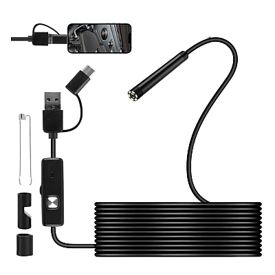 Camera Endoscop 3 in 1 USB C pentru Android si Windows 10 METRI waterproof Camera Endoscop 3 in 1 USB C pentru Android si Windows 10 METRI waterproof