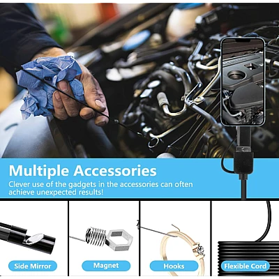 Camera Endoscop 3 in 1 USB C pentru Android si Windows 10 METRI waterproof Camera Endoscop 3 in 1 USB C pentru Android si Windows 10 METRI waterproof