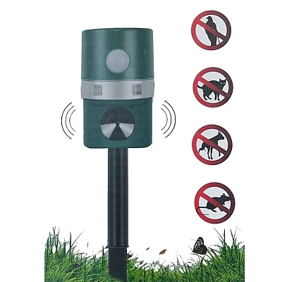 Aparat solar impotriva daunatorilor VERDE cu ultrasunete pentru gradina cu tarus buton on/off Aparat solar impotriva daunatorilor VERDE cu ultrasunete pentru gradina cu tarus buton on/off