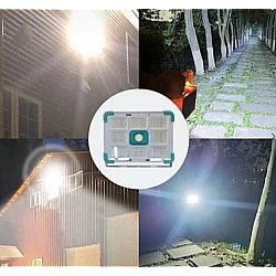 Proiector solar COBA CB F374 cu 374 LED putere 300 W alb/albastru 9 casete Proiector solar COBA CB F374 cu 374 LED putere 300 W alb/albastru 9 casete