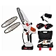 Mini fierastrau Edon MX294 Profesional 2 acumulatori 42 V 8Ah rezervor ulei sistem ungere lant lama 20 cm NEGRU CU PORTOCALIU