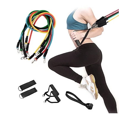 Sistem de antrenament fitness JT 003 cu corzi extensibile Sistem de antrenament fitness JT 003 cu corzi extensibile