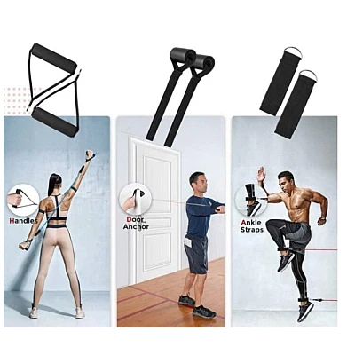 Sistem de antrenament fitness JT 003 cu corzi extensibile Sistem de antrenament fitness JT 003 cu corzi extensibile