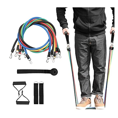 Sistem de antrenament fitness JT 003 cu corzi extensibile Sistem de antrenament fitness JT 003 cu corzi extensibile