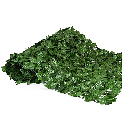 Gard 1m x 3m lungime cu frunze artificiale verde decoractiv Gard 1m x 3m lungime cu frunze artificiale verde decoractiv