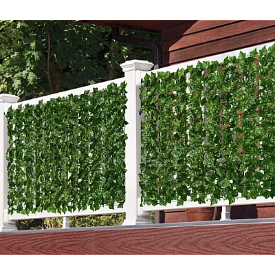 Gard 1m x 3m lungime cu frunze artificiale verde decoractiv Gard 1m x 3m lungime cu frunze artificiale verde decoractiv