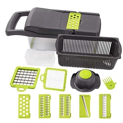 Razatoare multifunctionala Veggie Slicer 16 accesorii incluse lame din otel inoxidabil Razatoare multifunctionala Veggie Slicer 16 accesorii incluse lame din otel inoxidabil