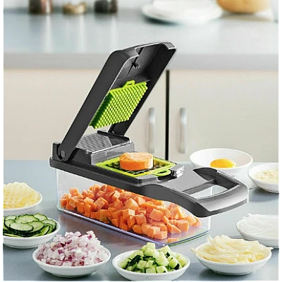 Razatoare multifunctionala Veggie Slicer 16 accesorii incluse lame din otel inoxidabil Razatoare multifunctionala Veggie Slicer 16 accesorii incluse lame din otel inoxidabil