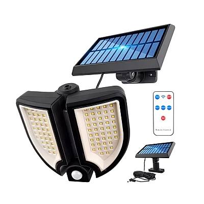 Lampa solara YT 90 cu 90 LED cu senzor de miscare si telecomanda Lampa solara YT 90 cu 90 LED cu senzor de miscare si telecomanda