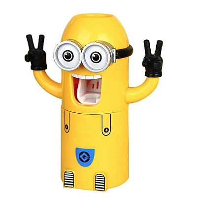 Dozator Minion pasta de dinti si suport periute Dozator Minion pasta de dinti si suport periute
