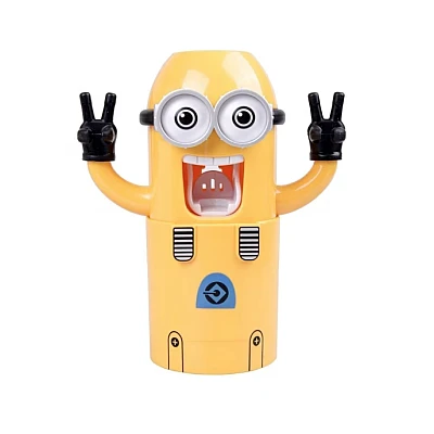 Dozator Minion pasta de dinti si suport periute Dozator Minion pasta de dinti si suport periute