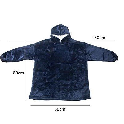 Patura tip hanorac cu maneci gluga si buzunar Oversized Patura tip hanorac cu maneci gluga si buzunar Oversized