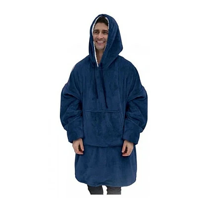 Patura tip hanorac cu maneci gluga si buzunar Oversized Patura tip hanorac cu maneci gluga si buzunar Oversized