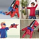 Set 2 Manusi Spiderman cu ventuze sfoara si lansator rosii Set 2 Manusi Spiderman cu ventuze sfoara si lansator rosii