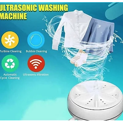 Mini masina de spalat universala pentru rufe si vesela cu ultrasunete portabil Mini masina de spalat universala pentru rufe si vesela cu ultrasunete portabil