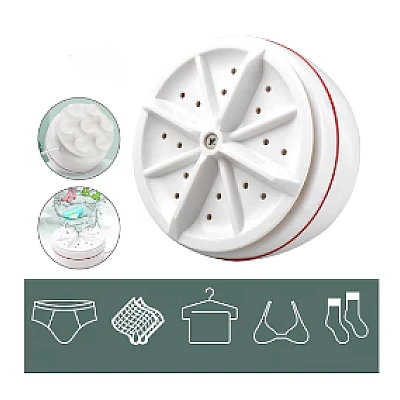Mini masina de spalat universala pentru rufe si vesela cu ultrasunete portabil Mini masina de spalat universala pentru rufe si vesela cu ultrasunete portabil