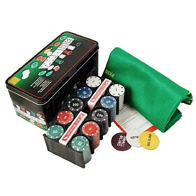 Set Joc de Poker cu 200 Jetoane si Cutie Metalica + Accesorii Complete Set Joc de Poker cu 200 Jetoane si Cutie Metalica + Accesorii Complete